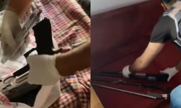 Silah kaçakçılarına baskın!